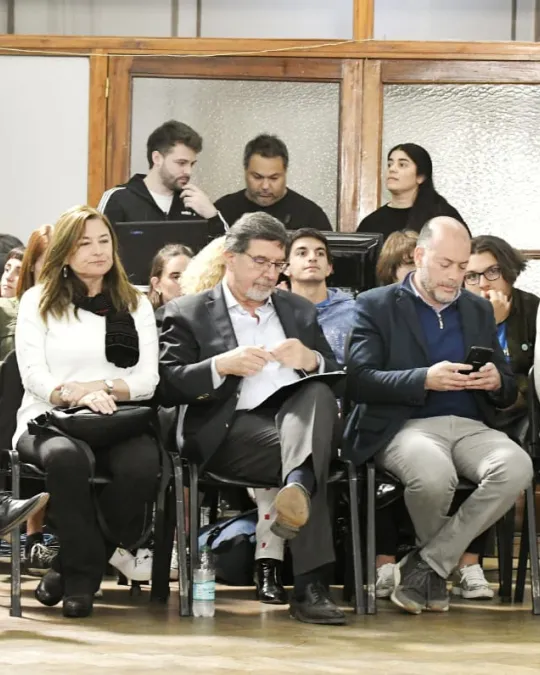 Estela Diaz y Alberto Sileoni presentes en la charla de García Linera